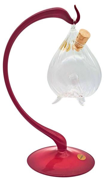 Obstfliegenfalle mit Ständer (rot/transp.-gerippt)